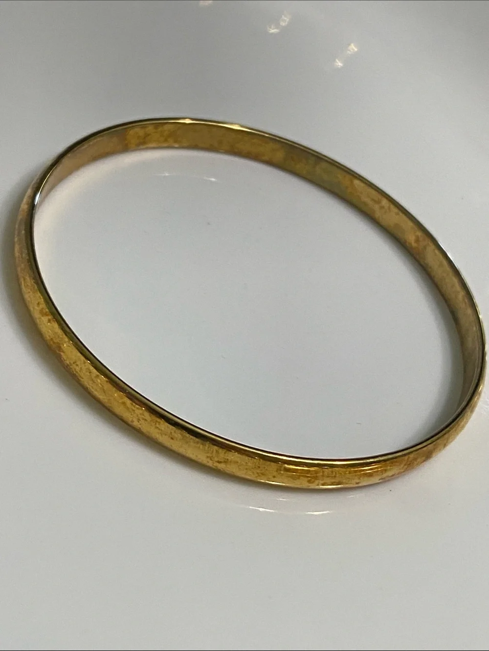 kate spade ♠️ Gold Plated Slim Hammered Bangle Bracelet “Forever And Ever” - Picture 4 of 6
